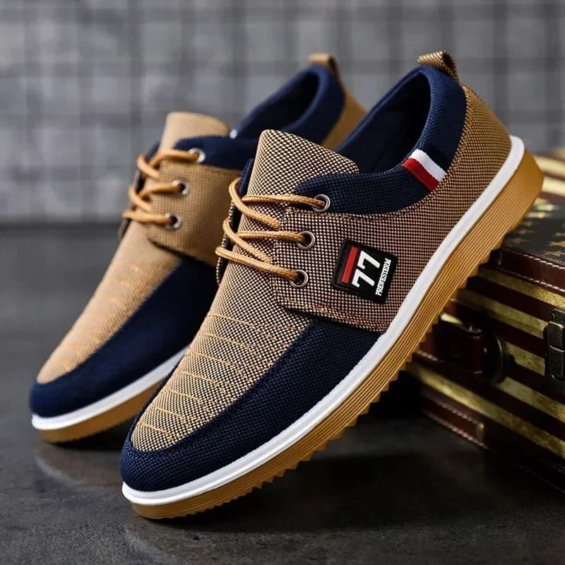 Sapatos casuais masculinos mais vendidos, mocassins vulcanizados para trabalho, tênis esportivos masculinos leves de mal
