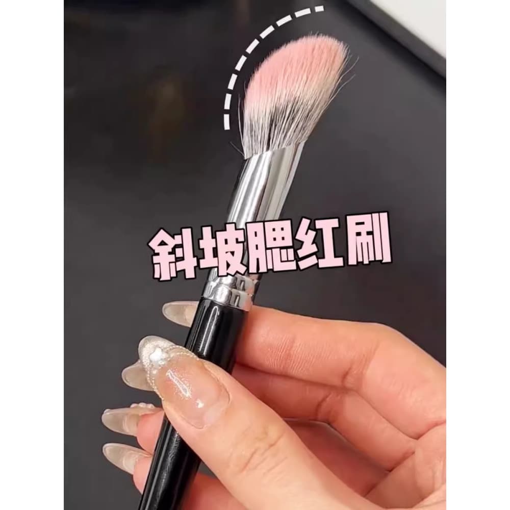 Inclinação dedo barriga ponto cor escova Blush pincel aberto novo mundo ajuste dedo médio fazê-lo maquiagem rápida natur