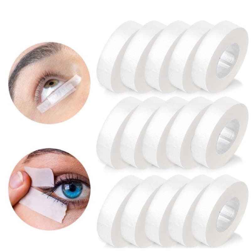 5pc Fita MICROPORE Para Alongamento De Cílios Branco 4.5m