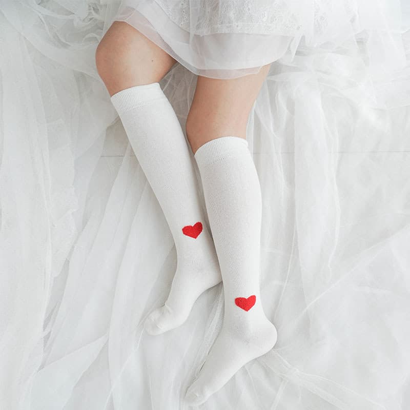Bezerro meias femininas de algodão puro outono inverno japonês amor menina bonito estudante Preppy estilo literário vers