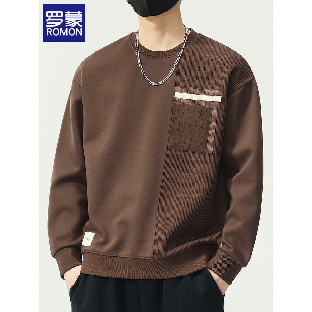 Lomon 2026 outono inverno novo estilo moletom masculino solto All-Match Casual americano Street Wear de manga comprida r
