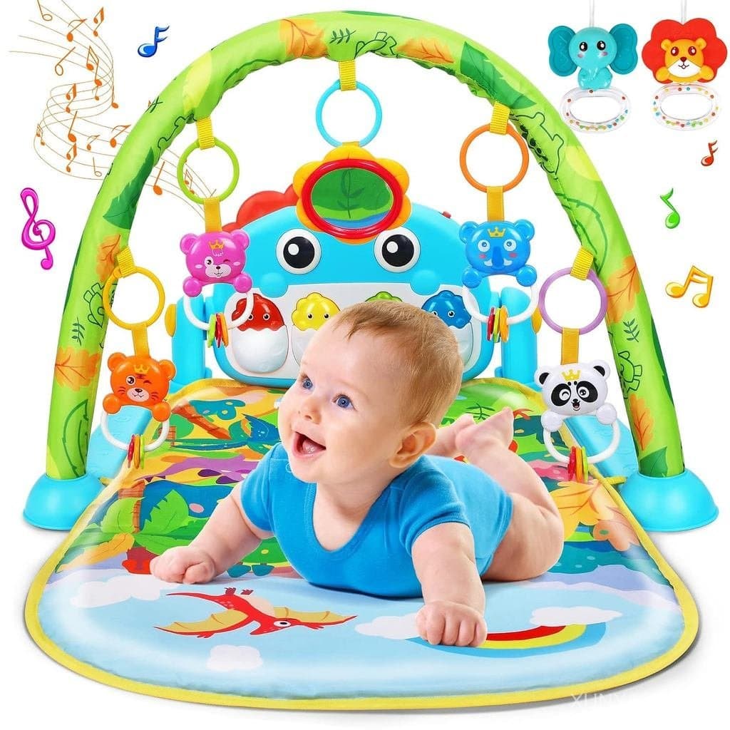 UMIKU Tapete de Atividades para Bebês, Tapete Musical para o Tempo de Bruços do Bebê, Centro de Atividades com Piano par