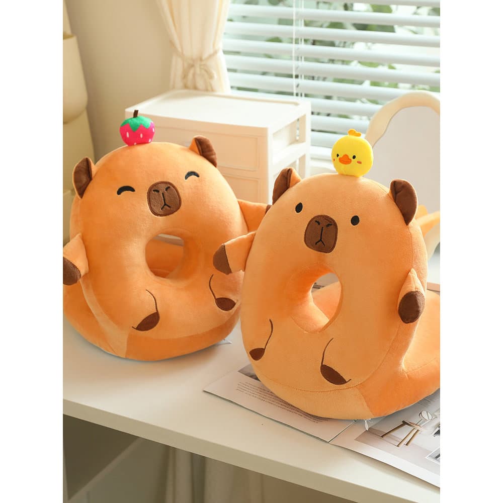 Kapibara capivara Nap travesseiro deitado dormir travesseiro escritório almoço pausa ferramenta útil travesseiro escola
