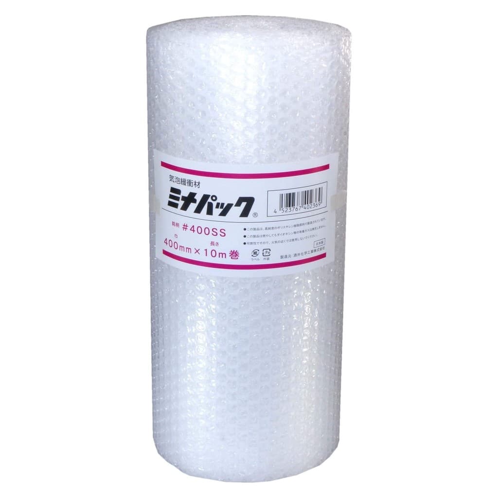 Plastico Bolha Minapack Rolo 400mm x 10m Sem Tubete Fabricado no Japao