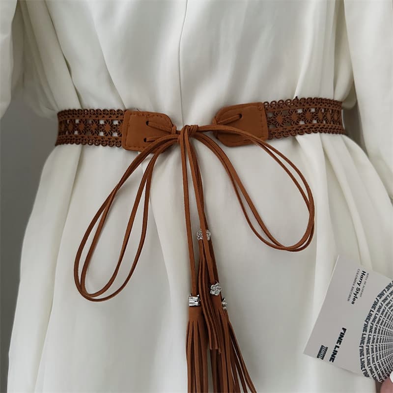 Nova moda All-Match corda de cintura Retro ins estilo simples versão coreana senhoras cinto saia decorativa cinto de cor