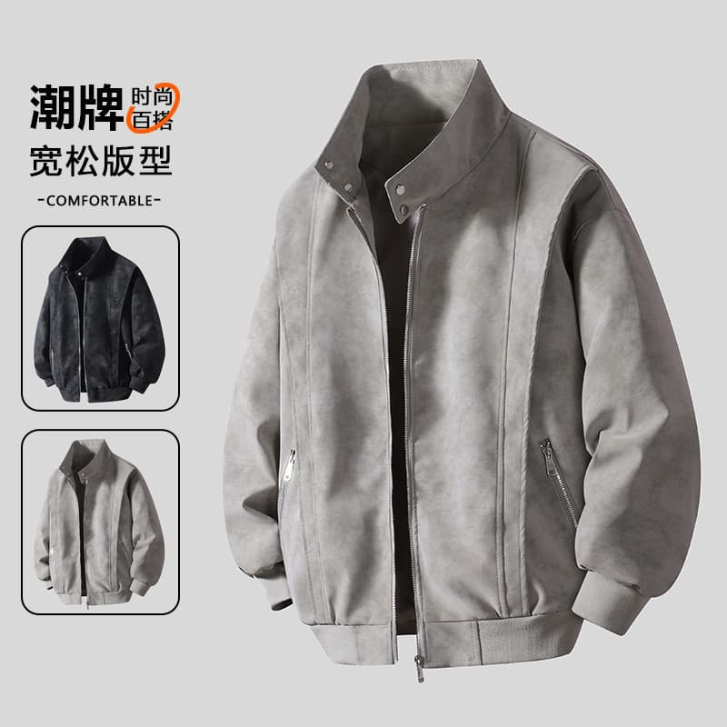 Venda quente 2026 outono inverno jaqueta de couro masculino novo estilo jaqueta de couro jaqueta masculina bonito lapela