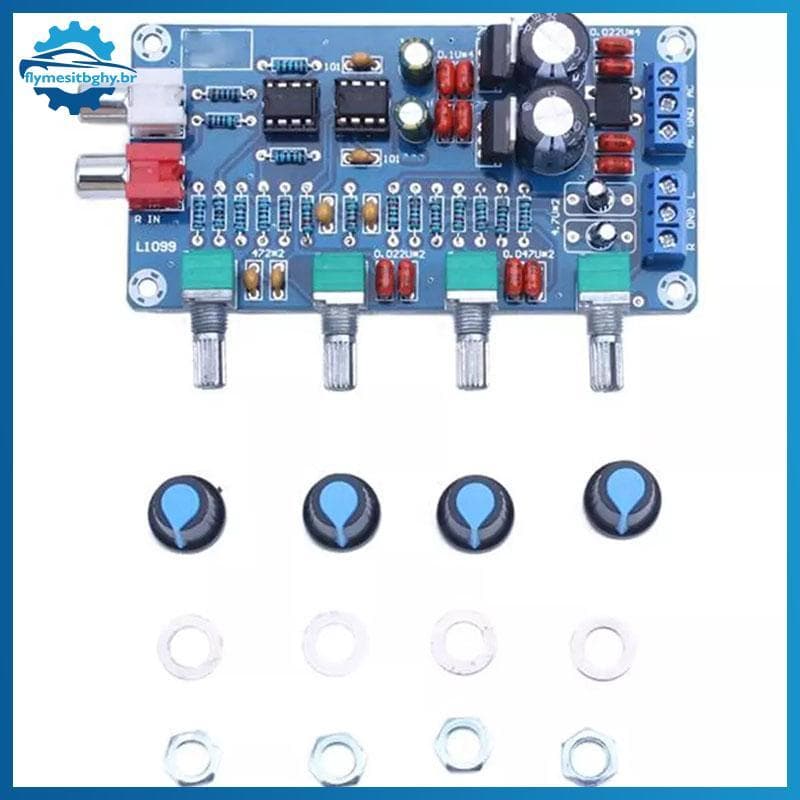 flym NE5532 Pré-Amplificador Estéreo Placa De Tom Áudio Módulo De 4 Canais fl