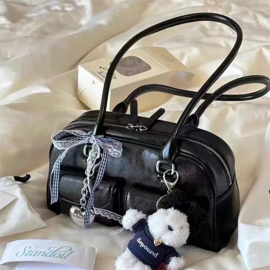 Estritamente selecionado moda feminina saco de boliche saco de lazer grande capacidade bolsa de ombro plutônio simples s