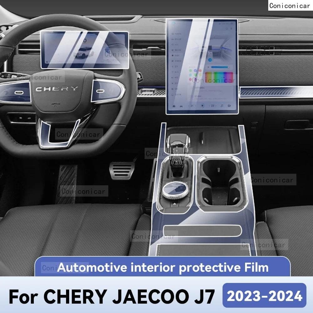 Para CHERY JAECOO J7 2023 2024 Proteção Interior Do Carro Anti-Risco Filme Instrumento Controle Central Acessórios De Te