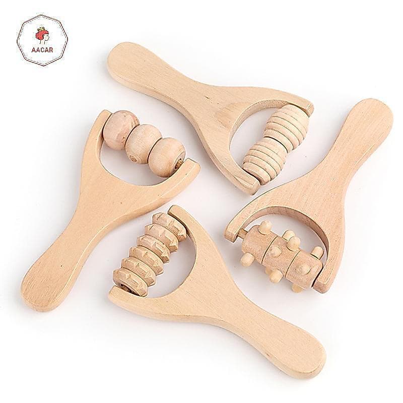 AACAR Rolo De Madeira Massageador Terapia Corpo Rosto Ombro Ne Mão Push Rolando Calmante Relaxante Ferramentas Massagem