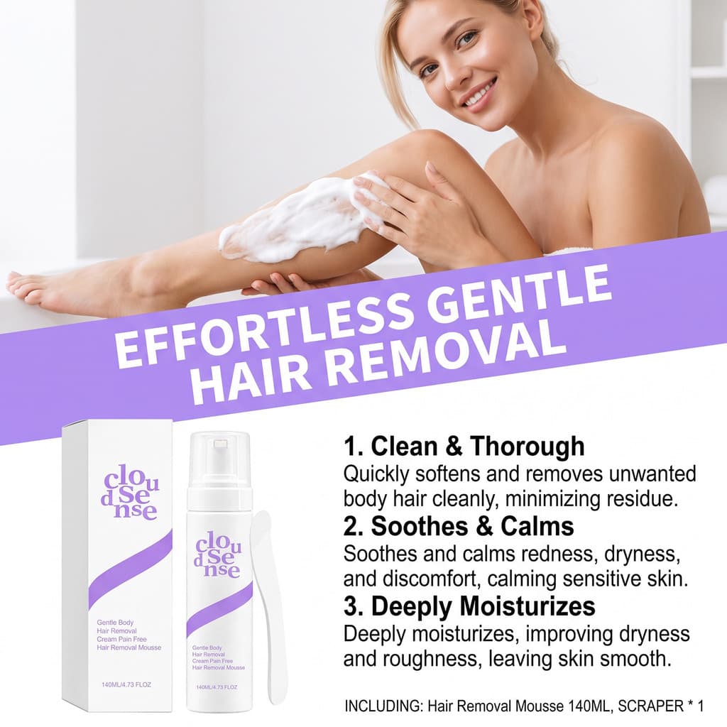 Novos Produtos-Mousse Suavizante Para Remoção De Pelos : Suave E Hidratante A Pele , Conveniente Uso Doméstico Diário ,