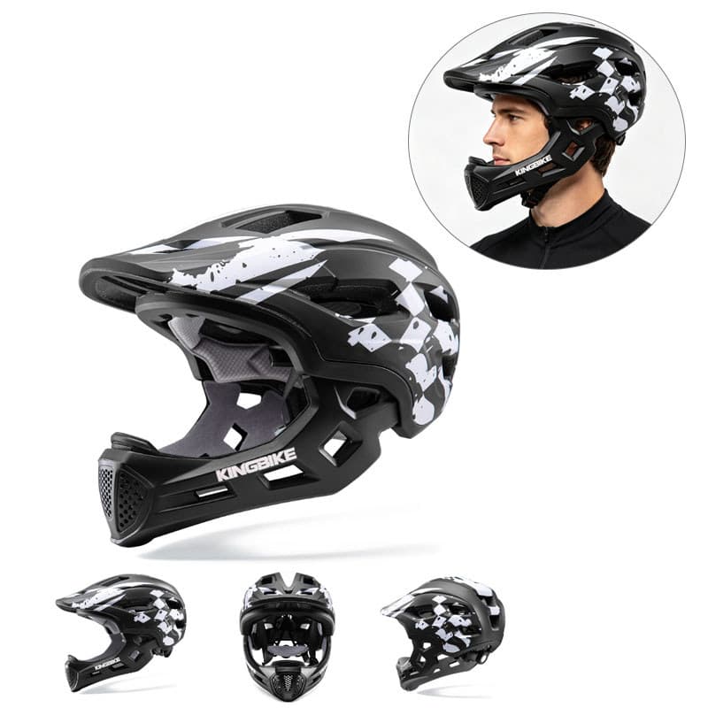 Capacete infantil integral ultraleve, protetor de queixo amovível para bicicleta e trotinete