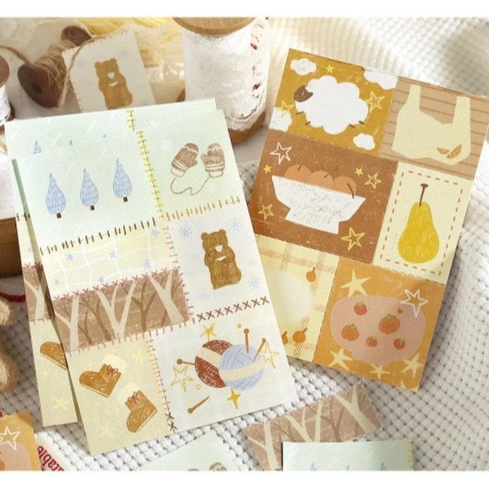 Suprimentos Para Scrapbook, Nota De Retalhos De Material DIY Fácil De Rasgar , Blocos De Notas De Papelaria Estil