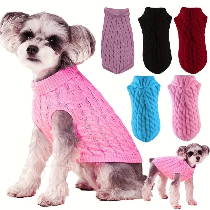 Roupas para Animais de Estimação em Várias Cores, Vestuário Casual Quente de Inverno e Outono para Gatos e Cães LMH4
