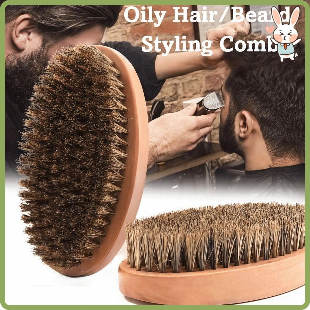 Escova De Pente De Barba , Limpeza Suavizante Lisa Estilo De Cabelo Portátil Para Cabelos Duros