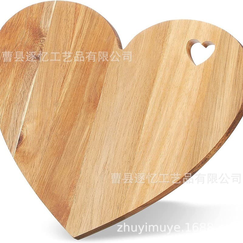 Tábua de corte de madeira 30.48 x 25.40 cm Tábua de corte de serviço adequada para carne, queijo e vegetais, estilo em f