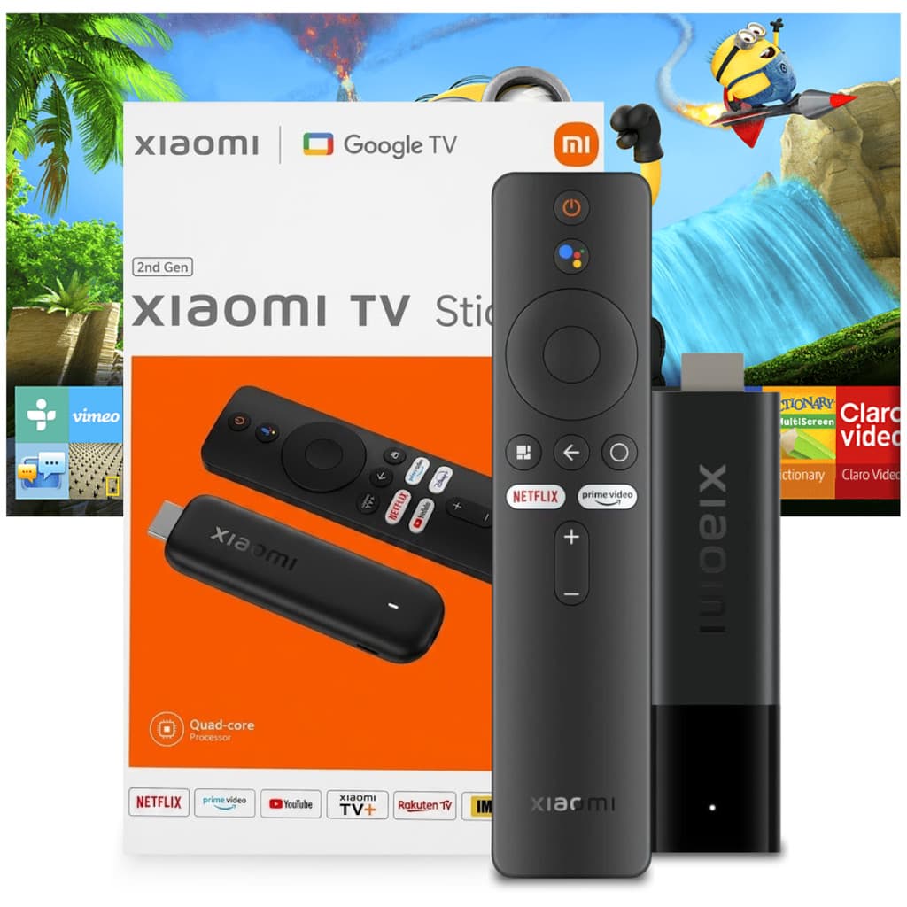 Aparelho Smart Tv Xiaomi Mi Tv Stick c/ Chromecast Google com Controle Remoto de Voz 8gb