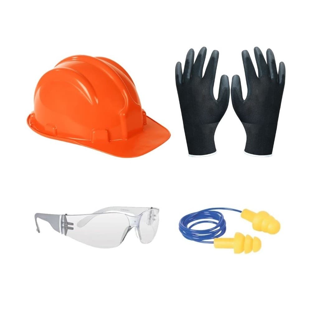 Kit de Segurança EPI Proteção Para Obra Construção + colete jaqueta