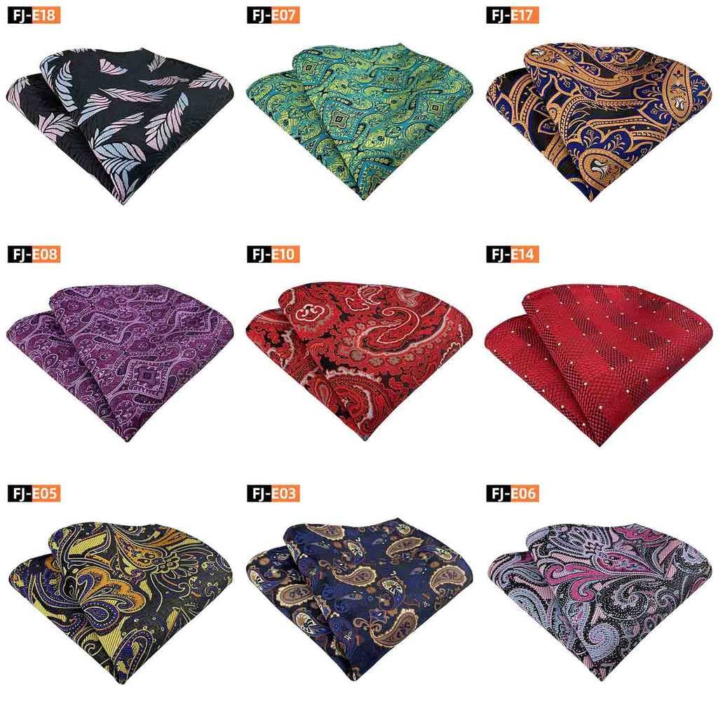 Lenço masculino terno bolso quadrado lenço quadrado 25*25CM poliéster seda