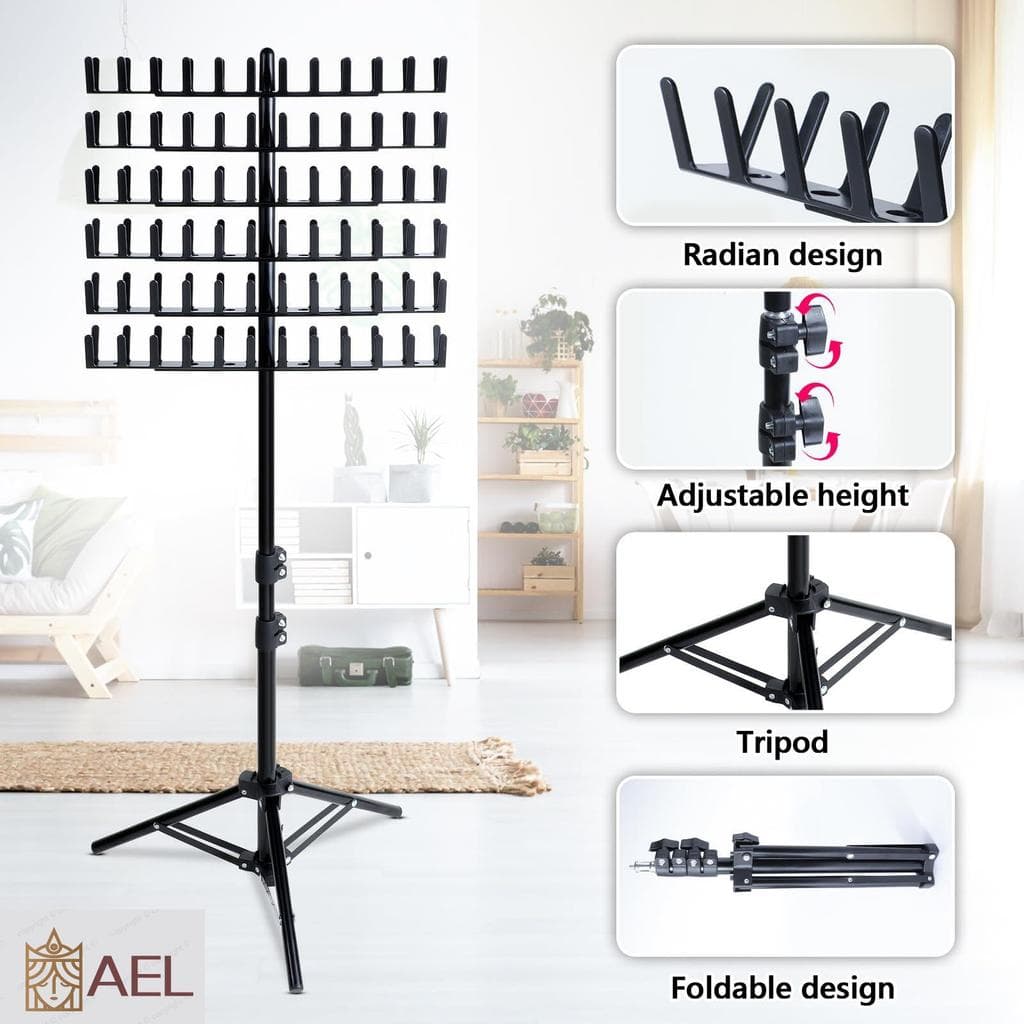 2026 NEW Display De Rack De Cabelo Trançado Ajustável-Divisor De Extensão De 144 Pinos Para Salão De Beleza