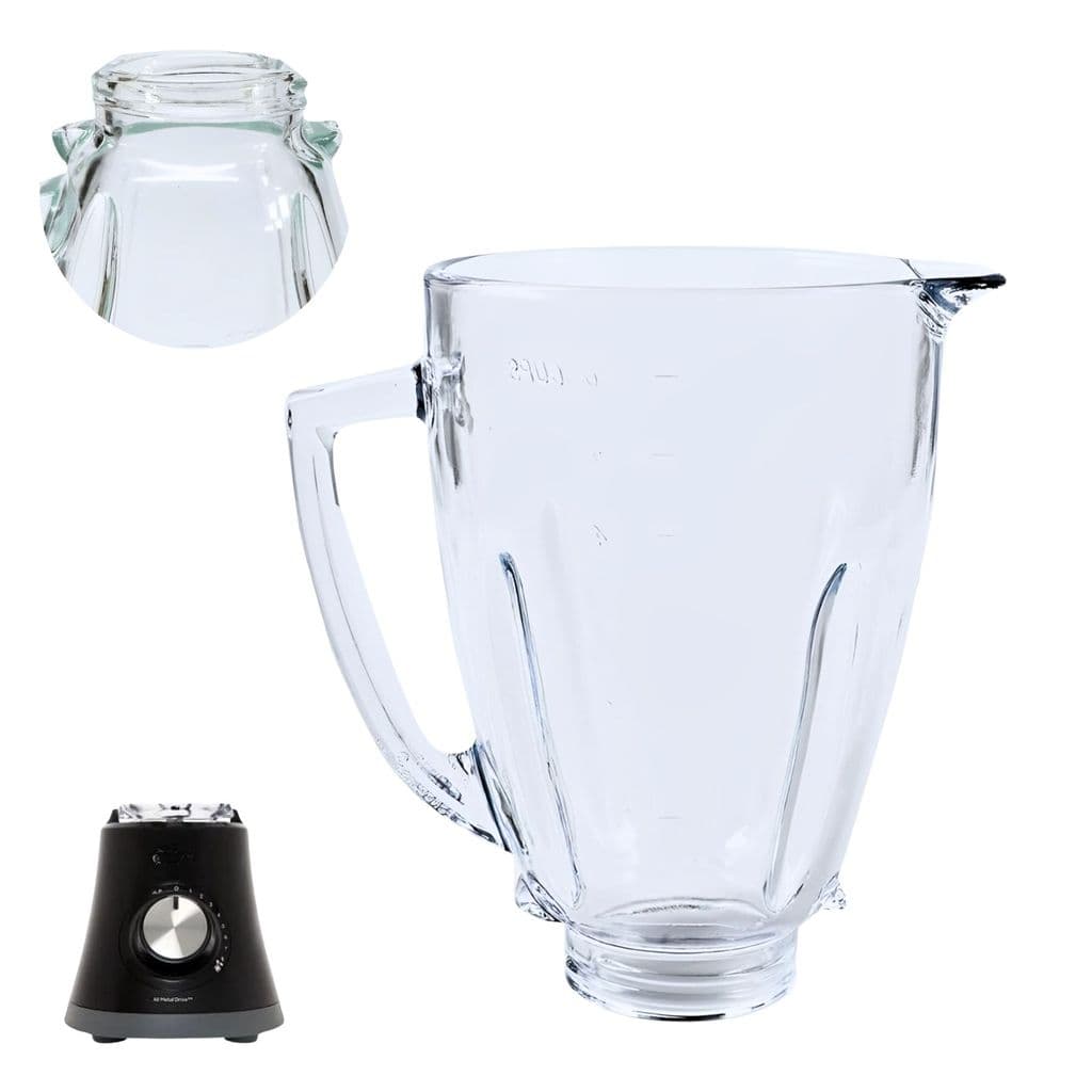 Copo de Liquidificador Vidro Compatível Osterizer Versatile Super Chef 1,25L Vidro Sem Tampa Jarra Redondo