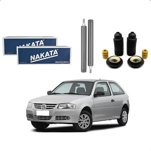 Par Amortecedor Dianteiro Nakata + Kit Batente Gol Parati G2 G3 G4