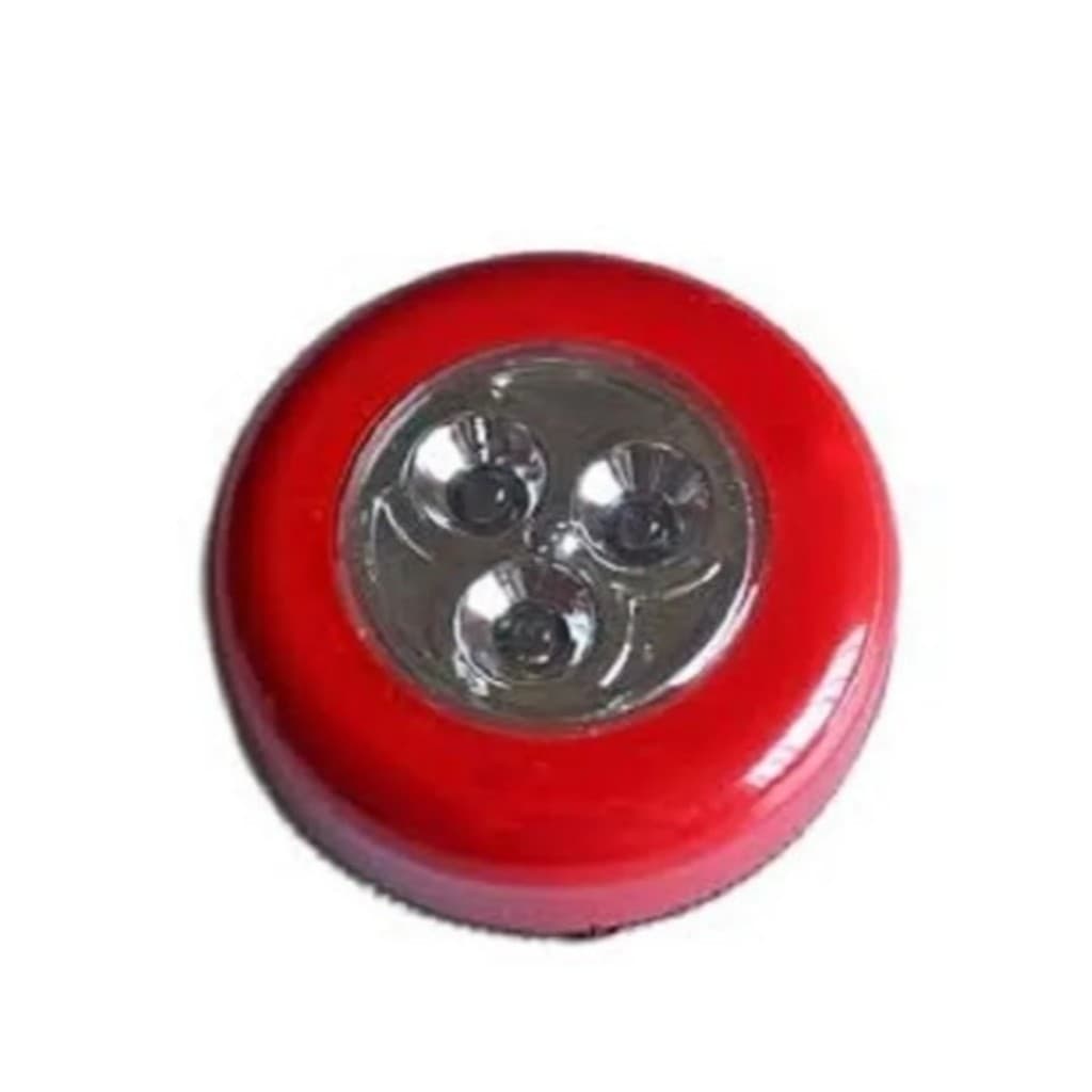 Lâmpada Leds Adesiva Sem Fio Touch De Pilha De Segurança Portátil Para Casa - VERMELHO