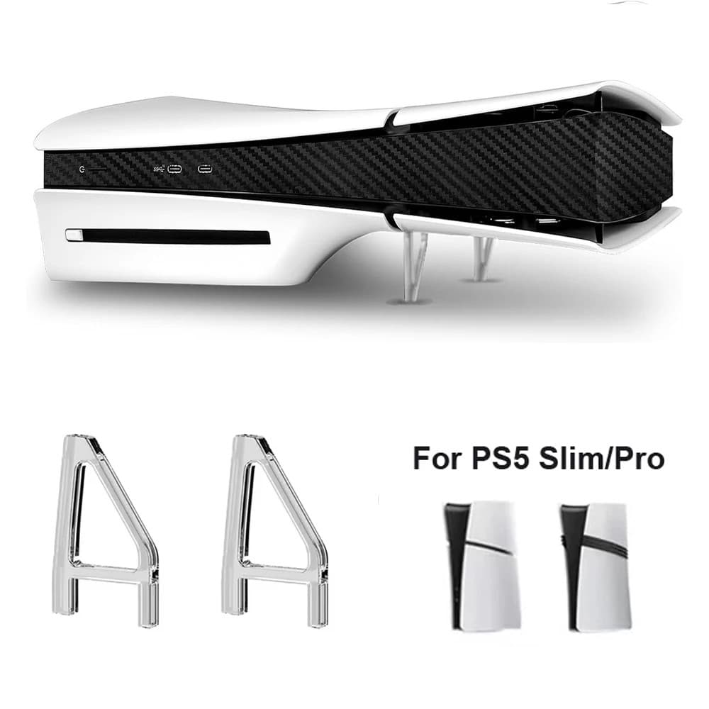 Suporte Horizontal para PS5 Slim/Pro, Base de Suporte de Acrílico Transparente, Suporte de Armazenamento para