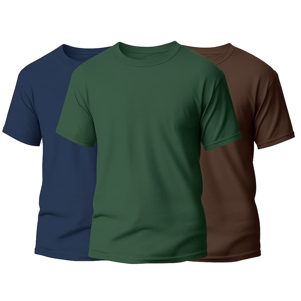 Kit 3 Camisetas Básicas Streetwear Camisa T-Shirt Masculina Slim Promoção Algodão Varias Cores