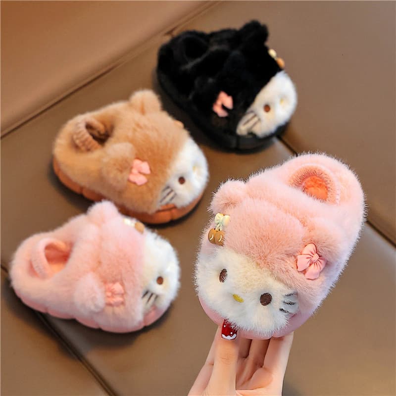 Pantufa Infantil Cartoon Fofinha - Chinelo Quente de Pelúcia Antiderrapante
