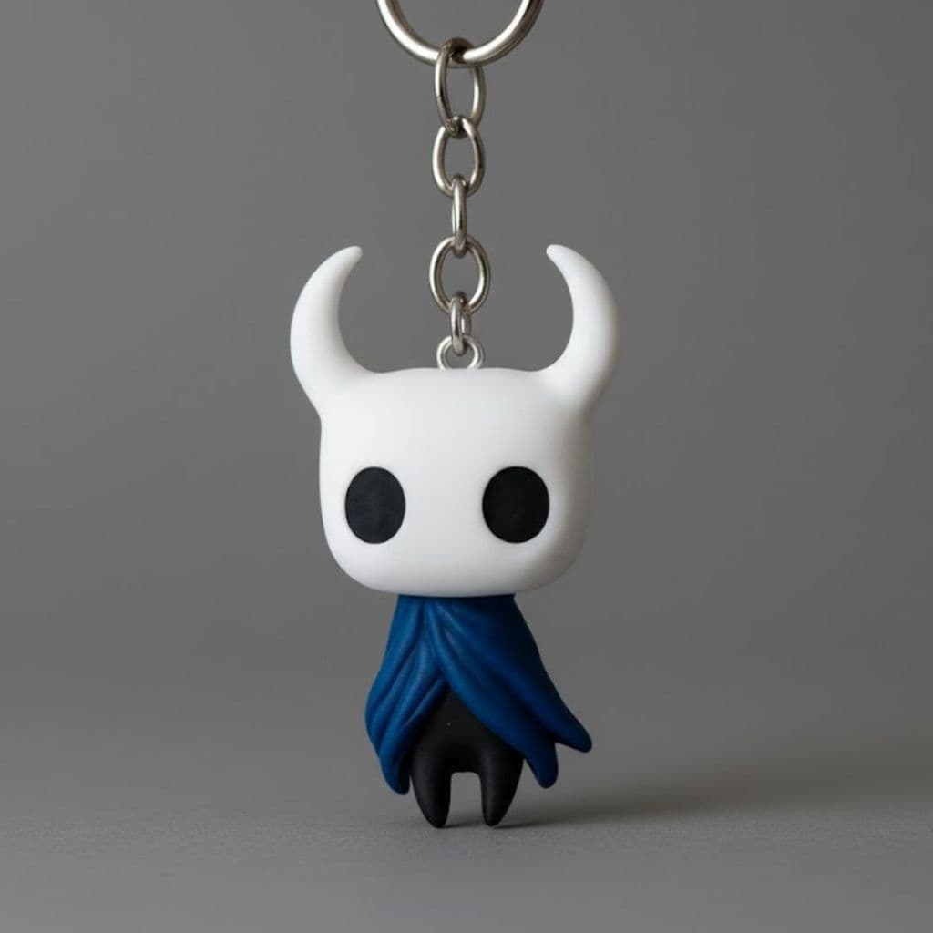 Chaveiro Hollow Knight Geek Dark Fantasy Detalhado Decorativo Colecionável Game Indie Metroidvania