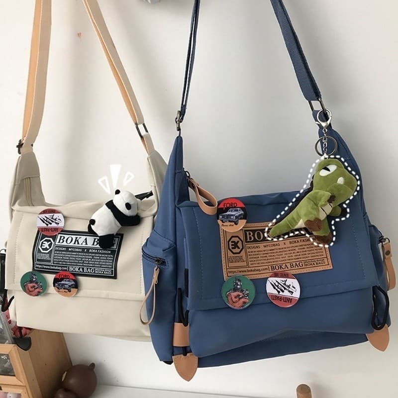 Bolsa de Ombro de Lona Grande para Lazer Mochila Bolsas Feminina Masculino