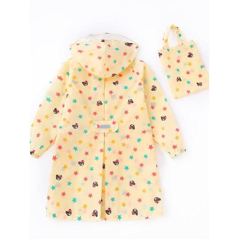 Capa de chuva infantil leve e respirável de alta qualidade com posição de mochila longa de uma peça estudante grande Pon