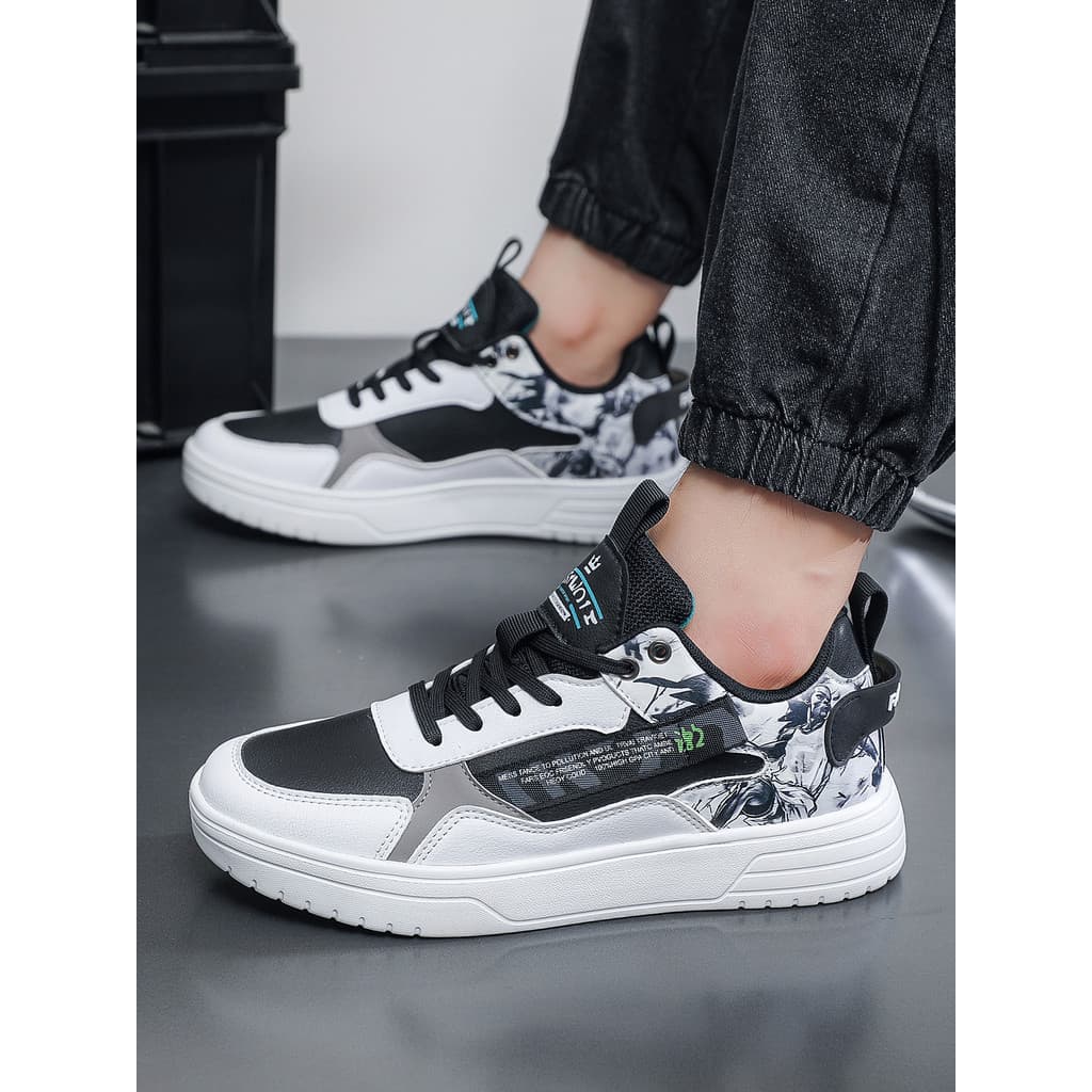 Outono couro novo estilo tênis de tamanho grande masculino tamanho 47 sapatos esportivos casuais 46 estudante sapatos da