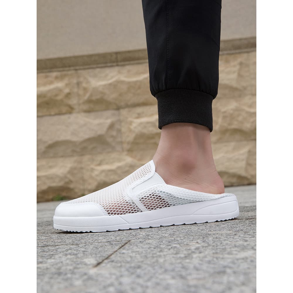 Tamanho grande verão Casual malha sapatos masculinos respirável deslizamento em tênis branco tamanho 47 conjunto pé oco
