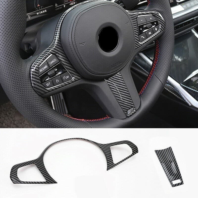 Estoque Pronto ABS De Fibra De Carbono Para BMW Série 3 G20 Guarnição Interna Capa De Volante 2020-22 Peças Automotivas