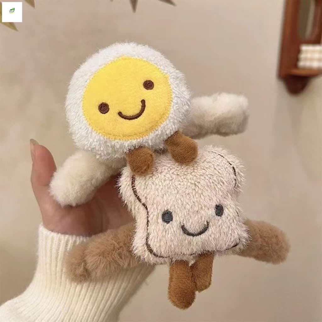 Grampo De Garra De Cabelo Grande – Presilha De Torrada De Pelúcia Fofa Para Mulheres , Meninas , Cabelos Grossos E Finos