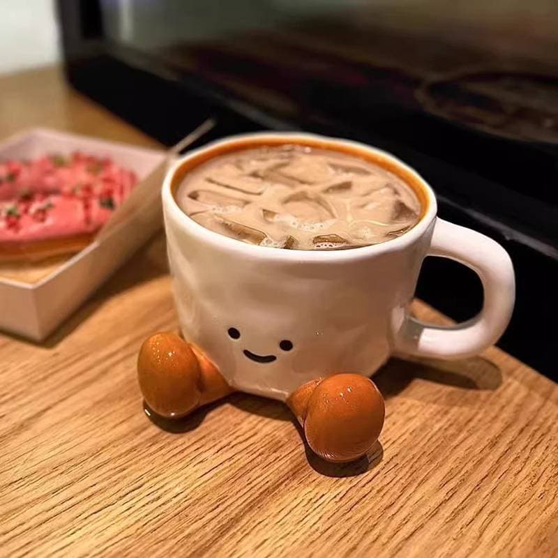 Caneca De Cerâmica Kawaii , Copo De Café Com Interesse , Dispensador De Água Fofo , Acessórios De Cozinha , Decoração De