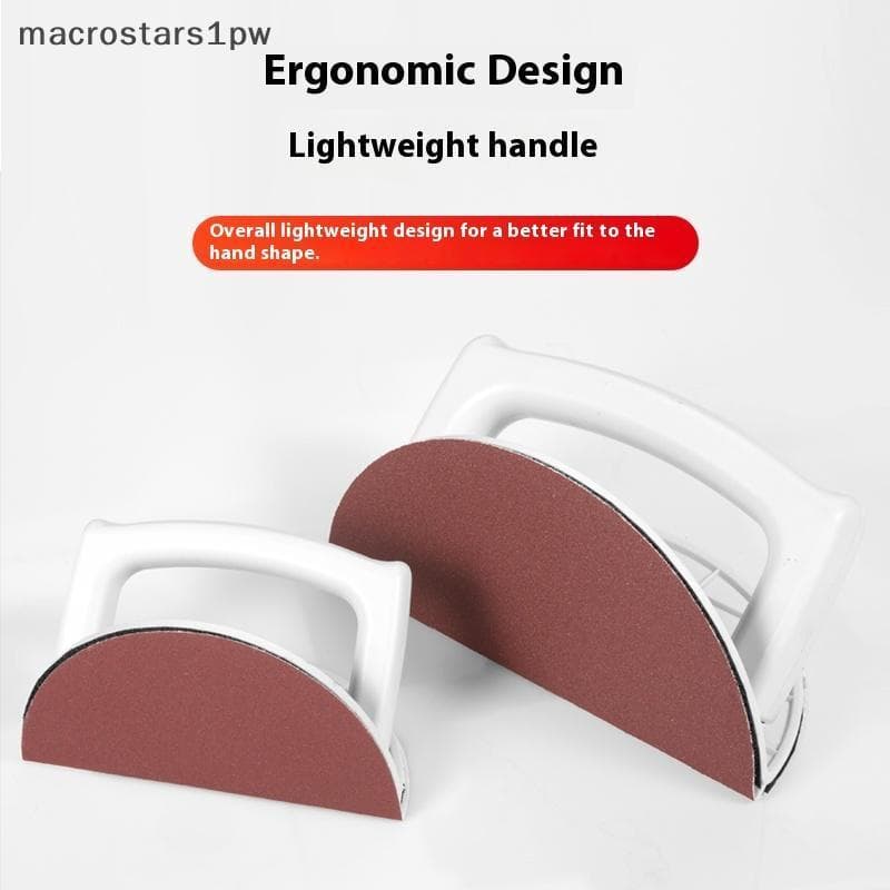 1 Conjunto De Suporte De Almofada De Lixa Autoadesiva , Meio Círculo , Design De Plástico , Ferramenta De Lixadeira Para