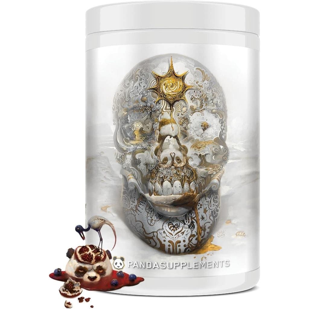 Underground Bio Labs/Panda ps Skull High Stim/Nootrópico Pré-Treino, 3 tipos de Cafeína, para Foco em Visão de Túnel, Pu
