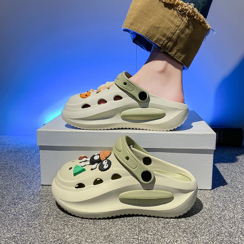 High-End sentimento Baotou chinelos femininos verão exterior usar sapatos de praia de sola grossa sandálias chinelos 202