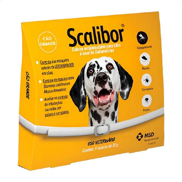 Scalibor Coleira Antipulgas Carrapatos e Moscas Cães Porte Grande