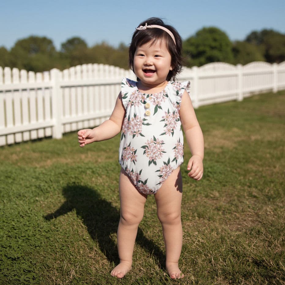 Primavera verão roupas infantis recém-nascidas roupas de bebê macacão de algodão puro Floral