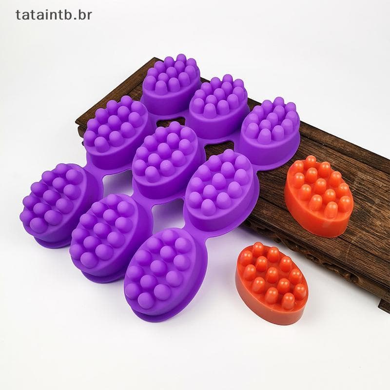 [TaTa] Molde De Sabão De Silicone 3d , Forma De Massagem Para Terapia , Ferramenta De Fabricação , Oval De Spa , Acessór