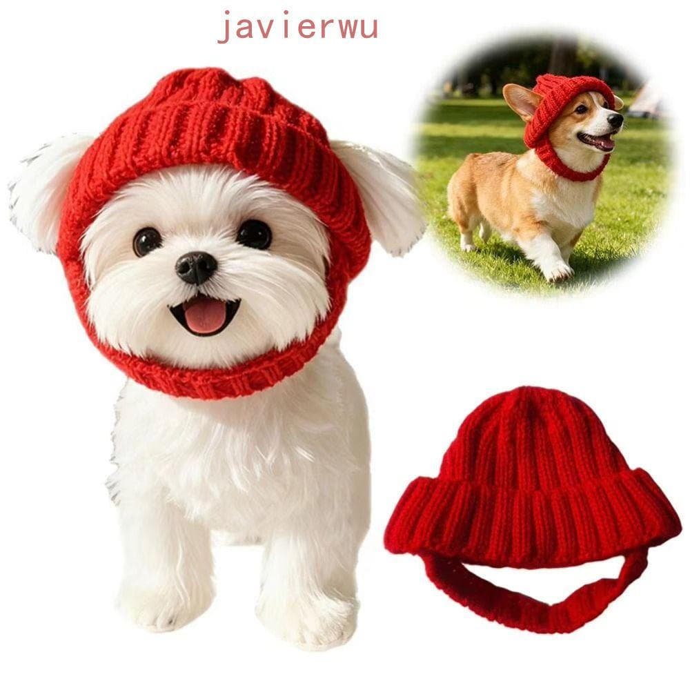 Gorro Quente Para Cachorro AJAVIERWU , Chapéu De Malha Animais De Estimação À Prova De Vento E Aconchegante , Com Furos