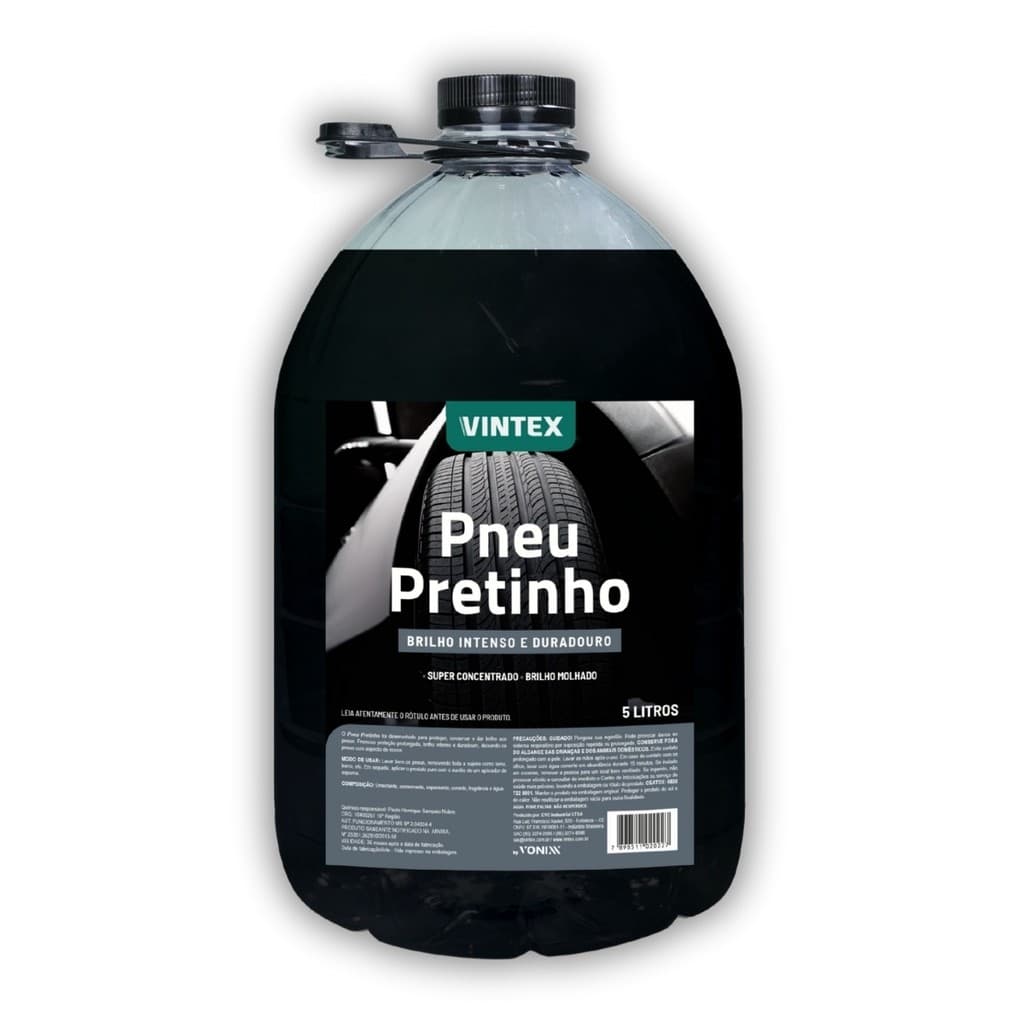Pneu Pretinho Automotivo Brilha Pneus Carro Moto 5L Vonixx