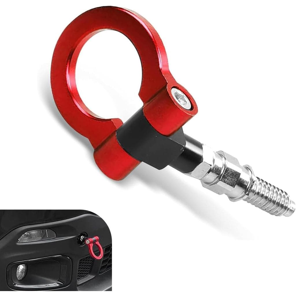 Gancho de Reboque para Para-choque Dianteiro de Carro, Anel D de Reboque Estilo Racing em Liga Metálica, Resistente à Fe