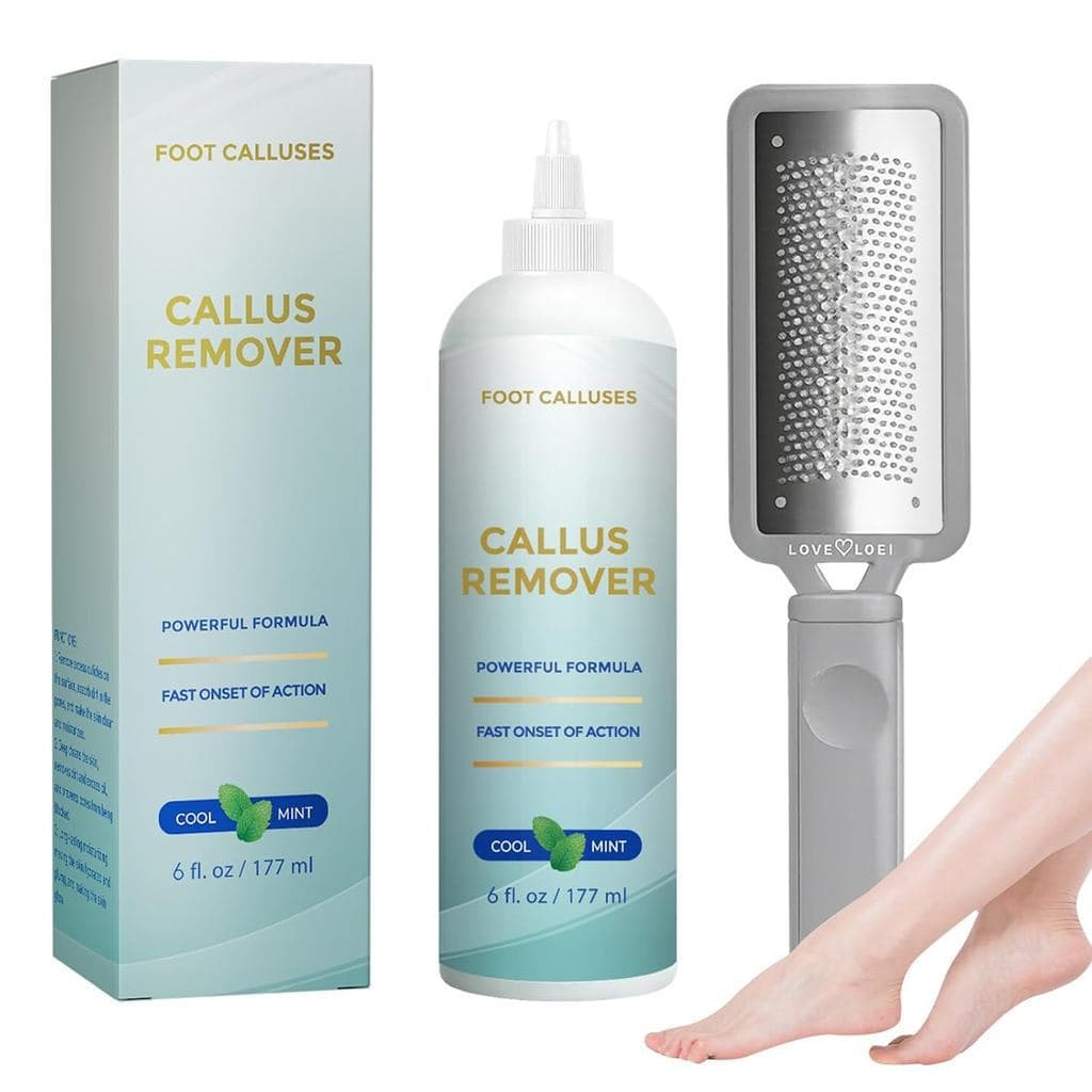 Kit Profissional para Remoção de Calosidades nos Pés, Gel Removedor de Calos + Lixa para Pés, Conjunto de Gel para Remoç