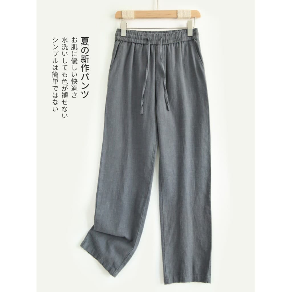 Calças de linho de alta qualidade masculinas verão calças de linho de algodão fino calças casuais Drape calças de perna