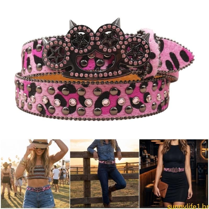 sun Hip Hop Rock Sash Cinto Ajustável Estampa Espumante Unissex